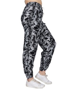 Calza estampada blanco y negro de mujer 1 2