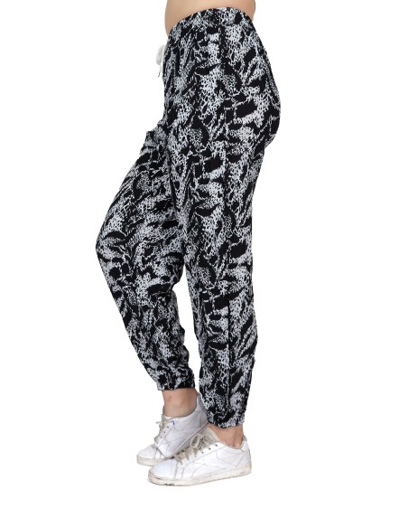 Calza estampada blanco y negro de mujer 3 Calza estampada blanco y negro de mujer 3