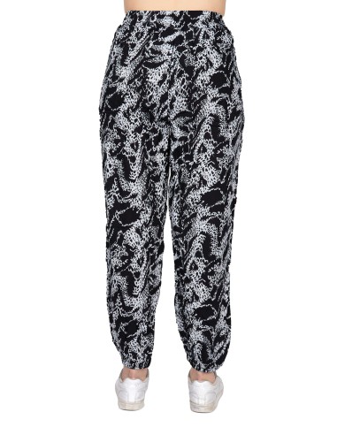 Calza estampada blanco y negro de mujer 4