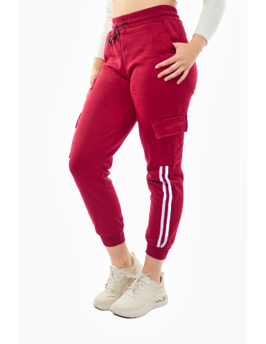 Jogger polar burdeo de mujer 2