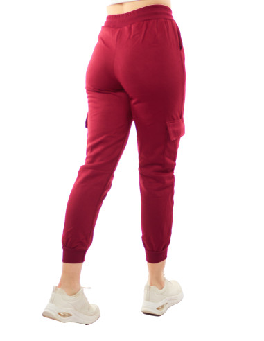 Jogger polar burdeo de mujer 4
