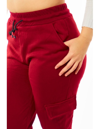 Jogger polar burdeo de mujer 5