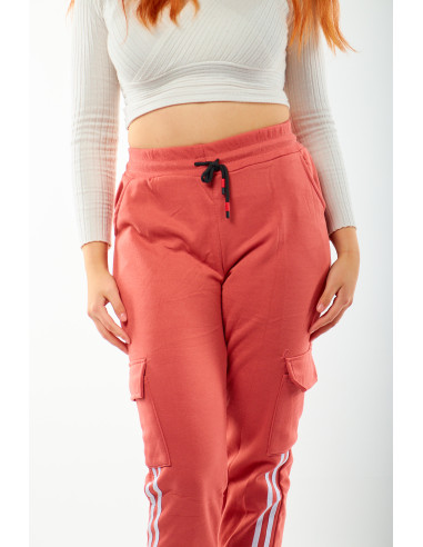 Jogger polar rosado pastel de mujer 2