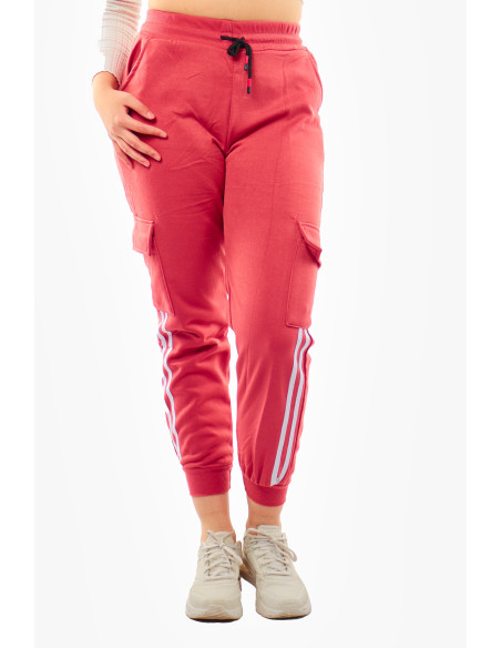 Jogger polar rosado pastel de mujer 1 Jogger polar rosado pastel de mujer 1