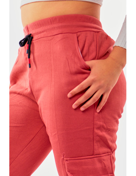 Jogger polar rosado pastel de mujer 5 Jogger polar rosado pastel de mujer 5