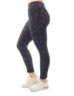 Calza Plush Negra Con Gris 2